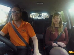 Fake Driving School - 34F Titties Bouncing In Driving Lesson 1 - Madison Stuart
