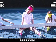 Bffs - three naughty teenies fellate up to their coach