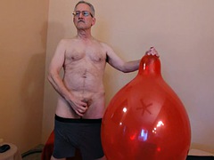 91 Red Tuff-Tex Balloon 24 Part 1 - Jack and the Cum No Pop - Balloonanger