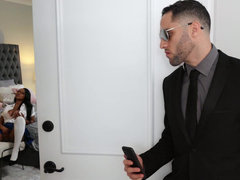 美人, 黒人, 眼鏡, シゴき, オマンコ, シャワー, ティーン, オッパイの