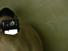 Tussi, Blasen, Geschnappt, Paar, Nackt, Pov, Öffentlich, Dusche