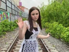 18 jaar, Schattig, Enthousiasteling, Lieveling, Grote lul, Bruinharig, Schoolmeisje, Tiener