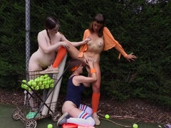 茶髪の, ゲーム, 毛深い, アウトドア, 放尿, 三人