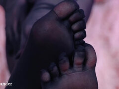 Pieds, Fétiche des pieds, Hd, Nylon, Collant, Pov, Esclave, Solo