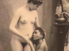 Noire, Sucer une bite, Poilue, Interracial, Chatte, Rétro, Rétro ancien