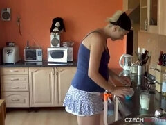 Pregnant MILF Amateur Sex with Blonde Czech Couple - Big Tits Blowjob & Creampie Fucking