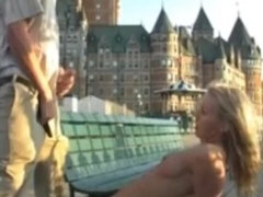 Sucer une bite, Tir de sperme, Faciale, Doigter, Masturbation, De plein air, Public, Nénés