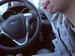 Debt4k. teen stunner wants to go shopping but first ever she sucks rod