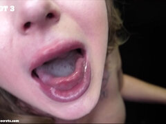 Leie, Blondine, Blasen, Spermaladung, Kehlenfick, Schwanzloch, Handjob, Monster