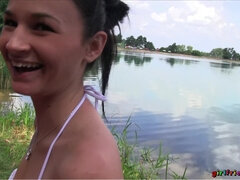 Cul, Bikini, Blonde, Brunette brune, Lesbienne, Léchez, Chatte, Nénés