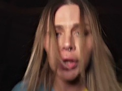 Public slut fucked in wet pussy by big white dick