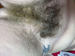 10 minutes of hairy pussy appreciation: close-up of big bush