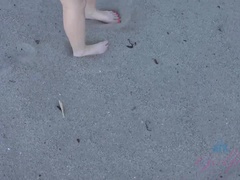 Amateur, Bikini, Papa, Petite amie, Public, Chatte, Fumer, Nénés