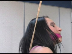 Leonelle On A String Cleavegagged Tit-grabbed