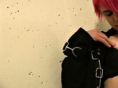 Halloween collared emo punk girl upskirt schoolgirl costume