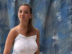 Grote mammen, Reusachtig, Tiener, Tieten likken