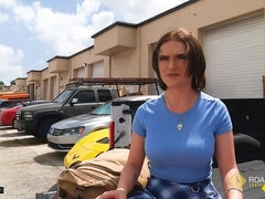 Amerikanisch, Braunhaarige, Kehlenfick, Masturbation, Pov, Realität, Tittenfick