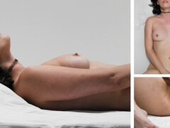 素人, お尻, 指いじり, 自然山雀, オマンコ, 剃毛, ガリガリ, 一人