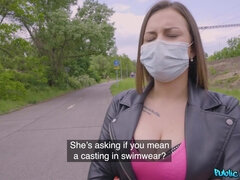 Amerikaans, Pijpbeurt, Bruinharig, Sperma shot, Lul, Handbeurt, Masker, Buiten