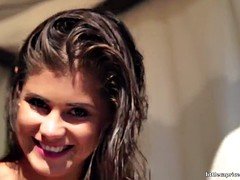 Schönheit, Braunhaarige, Masturbation, Pool