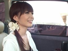 Brunette brune, Voiture, Gode, Poilue, Réalité, Solo, Adolescente, Vibromasseur