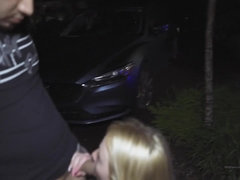Leie, Blondine, Blasen, Spermaladung, Betrunken, Flotter vierer, Gruppe, Im freien