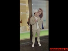 Grote lul, Pijpbeurt, Sperma in mond, Zoenen, Natuurlijke tieten, Klein, Tieten likken, Nat