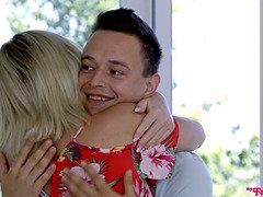 Nikki Nuttz and Zazie Skymm lead to stepbro's hard fucking before he licks her out