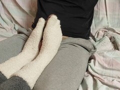 Amateur, Tir de sperme, Pieds, Branlette thaïlandaise, Chaussettes