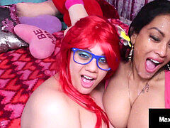 Aziatisch, Bruinharig, Chinees, Sperma shot, Zwart, Handbeurt, Orgasme, Trio