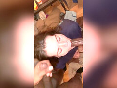 school damsel Gets BBC Facials