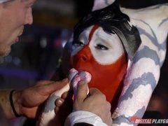 チン, フェティッシュ, 裸, 剃毛, 三人