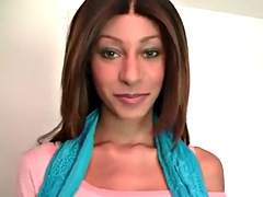 Tiny cock sucking teen slut Trisha goes down