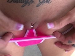デカチン, デカパイ, フェラチオ, 茶髪の, ハードコア, Hd, 自然山雀, アウトドア