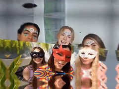 Dude Fails No Nut November Challenge After Three Busty Sluts Take Turns Riding His Cock