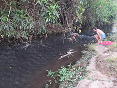 Caught Strangers Fucking Doggy Style at Waterfall - Gabi SweetCouplesStories Outdoor Sex