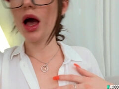 Amateur, Brunette brune, Gode, Lunettes, Hard, Fait maison, Actrice du porno, Solo