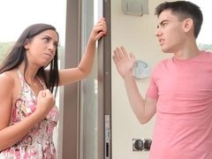 Cul, Gros cul, Sucer une bite, Attrapée, En levrette, Fille latino, Adolescente, Branlette espagnole