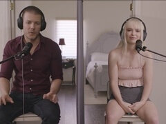 Blonde bombshell Lilly Bell sensually pleases her blind date's cock