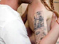 Bathroom, Massage, Pigtails, Redhead, Shower, Tattoo