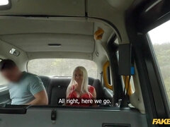 Sexy european babe gets her big tits out for taxi driver and masturbates on back seat. POV hardcore reality public sex