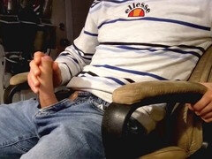 Grosser schwanz, Pummelig, Spermaladung, Schwul, Masturbation, Solo