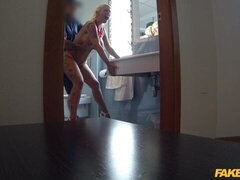 In den arsch, Grosser arsch, Grosser schwanz, Grosse titten, Blondine, Schwanz, Hundestellung, Milf
