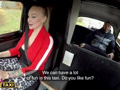Female Fake Taxi Kayla Green creampied with her big boobs out
