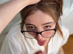 18, 素人, カップル, 口内発射, イく瞬間, 眼鏡, Hd, ハメ撮り