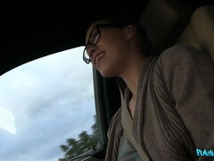 Leie, Tussi, Blasen, Auto, Puppe, Europäisch, Geld, Pov