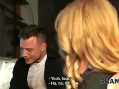 デカパイ, ブロンド, カップル, チェコ, Hd, 熟年, 穴開きパンティ, タトゥー