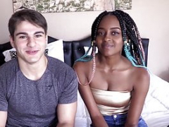 Hot 18yo Interracial couple Bang HARD!