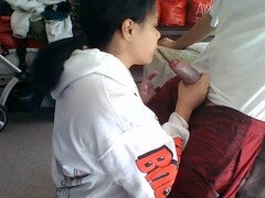 Schönheit, Grosser schwanz, Schwarz, Blasen, Gehörnter ehemann, Schwanz, Schwarz, Würgen