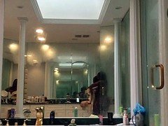 Amateur, Salle de bains, Noire, Noir ébène, Nue  à poil, Voyeur